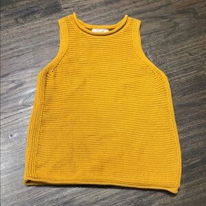 Madewell-Mustard Yellow sweater Tank Top